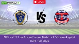 NRK vs ITT Live Score, Scorecard, Nellai Royal Kings vs IDream Tiruppur Tamizhans – Tamil Nadu Premier League, 23rd Match 2024