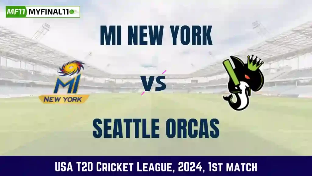 NY vs SEA Dream11 Prediction Today 1st Match, USA T20 Pitch Report, and Player Stats 2024