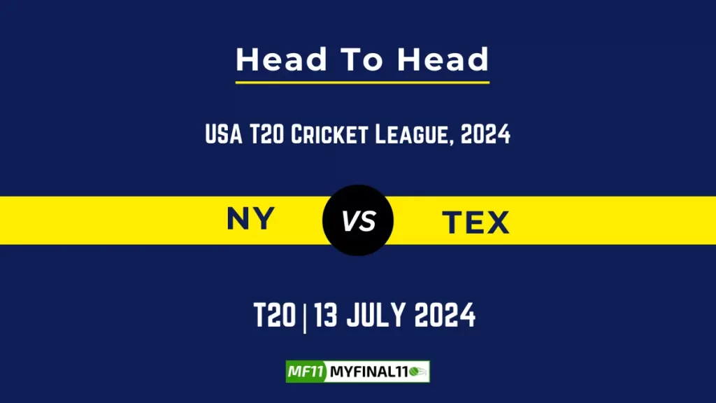 NY vs TEX Player Battle, Head to Head Team Stats, Team Record – USA T20 Cricket League, 2024