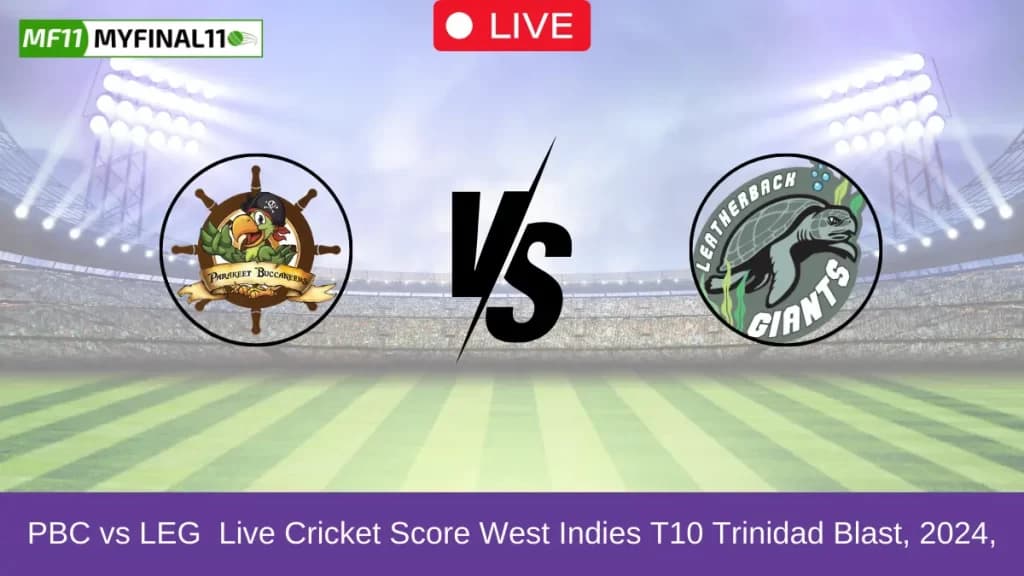 PBC vs LBG Live Score, Scorecard, Parakeet Buccaneers vs Leatherback Giants – Match 10 West Indies T10 Trinidad Blast, 2024