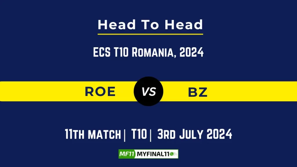ROE vs BZ Player Battle, Head to Head Team Stats, Team Record – ECS T10 Romania, 2024
