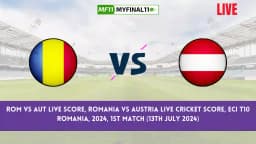 ROM vs AUT Live Score, Scorecard, Romania vs Austria – Match 1, ECI T10 Romania, 2024