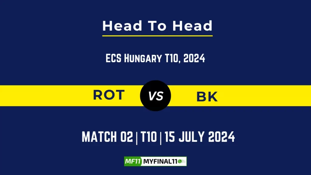 ROT vs BK Player Battle Head to Head Player Stats/Record, ECS T10 Hungary 2024 – 2nd Match