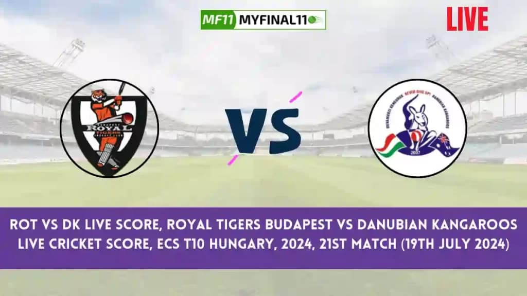 ROT vs DK Live Score, Scorecard, Royal Tigers Budapest vs Danubian Kangaroos – Match 21, ECS T10 Hungary, 2024
