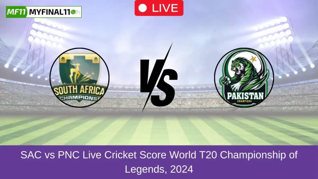 SAC vs PNC Live Score, Scorecard, South Africa Champions vs Pakistan Champions – Match 13, World T20 Championship of Legends, 2024