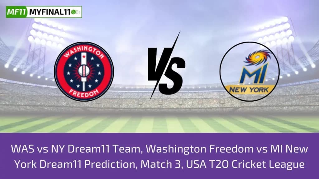 WAS vs NY Dream11 Prediction Today 3rd Match, USA T20 Pitch Report, and Player Stats 2024