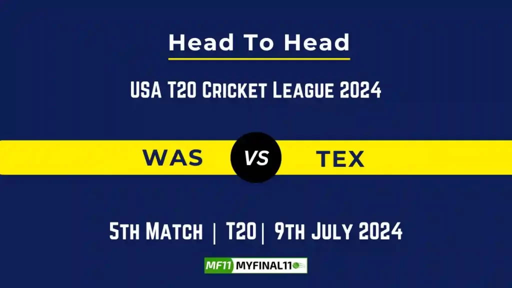 WAS vs TEX Player Battle Head to Head Player Stats/Record, USA T20 Cricket League 2024 – 5th Match