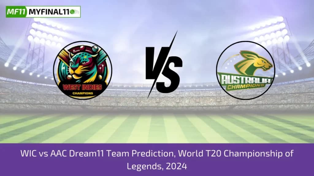 WIC vs AAC Dream11 Prediction Today 14th Match, Pitch Report, and Player Stats, World T20 Championship of Legends, 2024