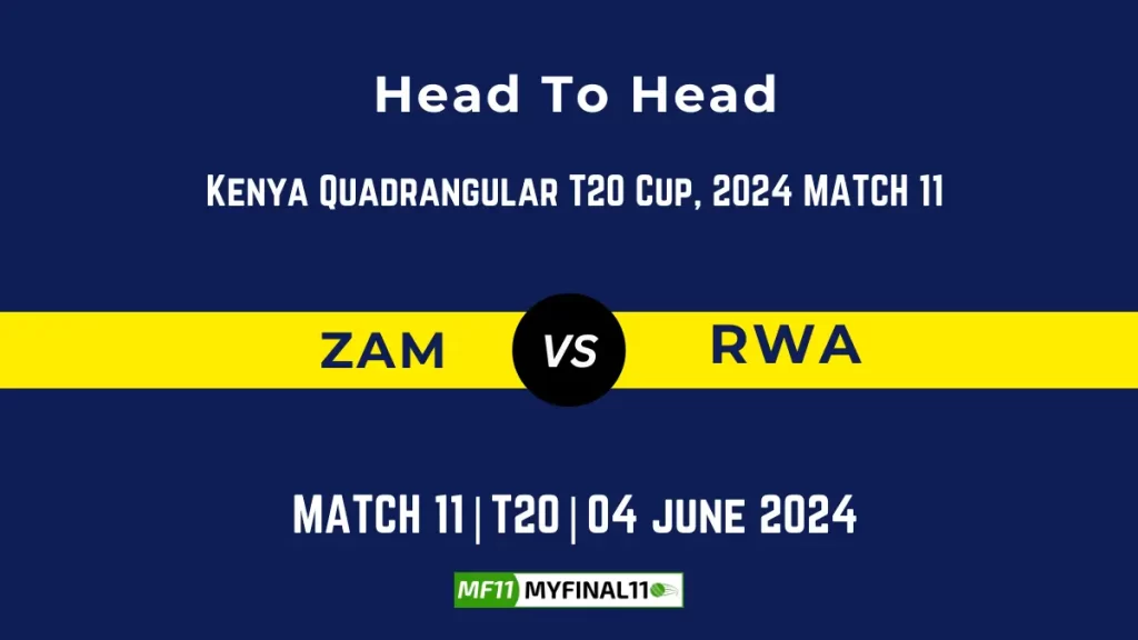 ZAM vs RWA Player Battle, Head to Head Team Stats, Team Record – Kenya Quadrangular Cup T20, 2024