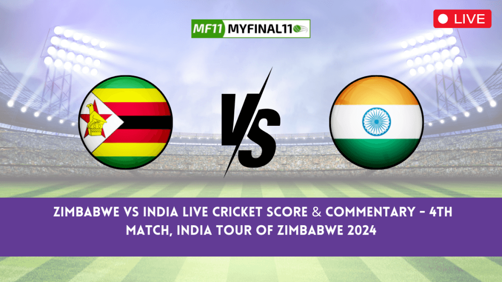 ZIM vs IND Live Score, Scorecard, Zimbabwe vs India – India tour of Zimbabwe, 4th Match 2024