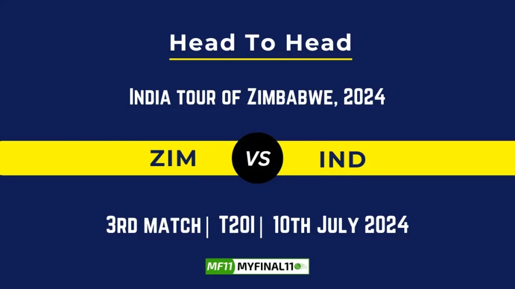 ZIM vs IND Player Battle Head to Head Player Stats/Record, 3rd T20I, India tour of Zimbabwe, 2024