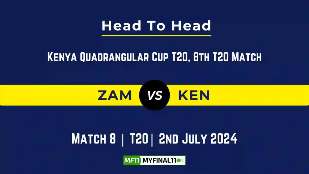 ZAM vs KEN Player Battle, Head to Head Team Stats, Team Record – Kenya Quadrangular Cup T20, 2024