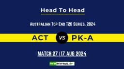 ACT vs PK-A Player Battle, Head to Head Player Stats – Australian Top End T20 Series, 2024