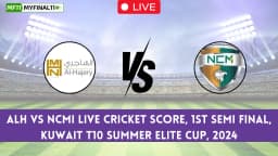 ALH vs NCMI Live Score: Scorecard, Ball by Ball Commentary – 1st Semi Final, Kuwait T10 Summer Elite Cup