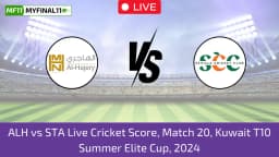 ALH vs STA Live Score: Scorecard, Ball by Ball Commentary – Match 20, Kuwait T10 Summer Elite Cup