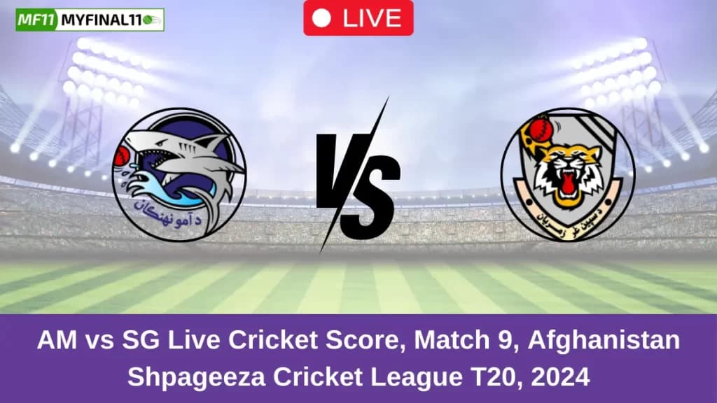 AM vs SG Live Score: Scorecard, Ball by Ball Commentary – Match 9, Shpageeza Cricket League