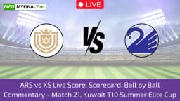 ARS vs KS Live Score: Scorecard, Ball by Ball Commentary – Match 21, Kuwait T10 Summer Elite Cup
