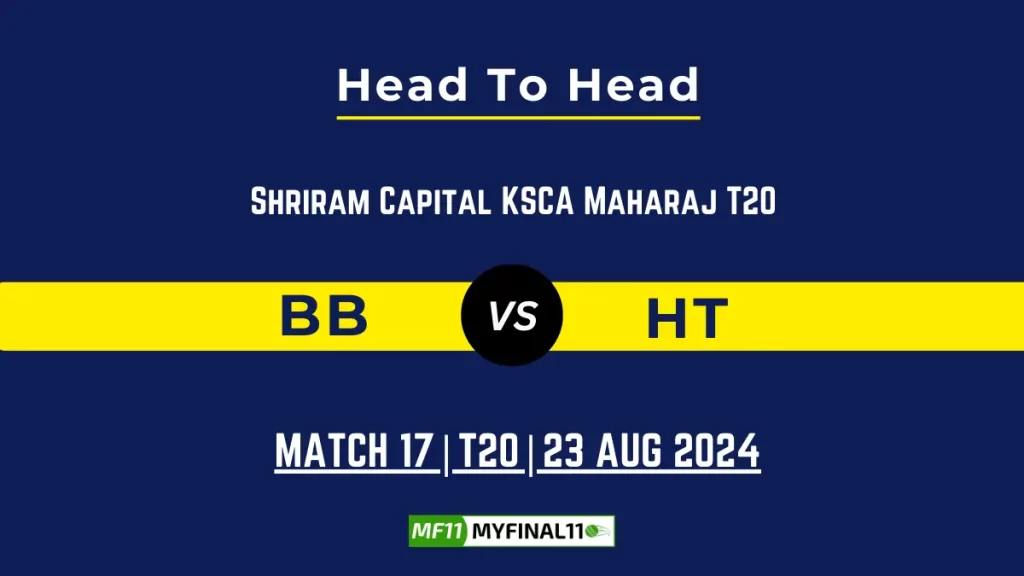 BB vs HT Player Battle, Head to Head Team Stats, Player Record – Maharaja T20 Trophy, 2024