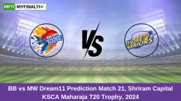 BB vs MW Dream11 Prediction Today: Final Pitch Report, and Player Stats | Maharaja T20 Trophy