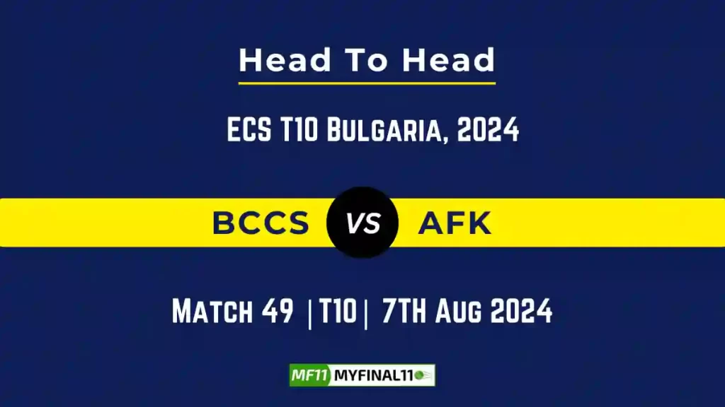 BCCS vs AFK Player Battle, Head to Head Team Stats, Player Record – ECS T10 Bulgaria, 2024