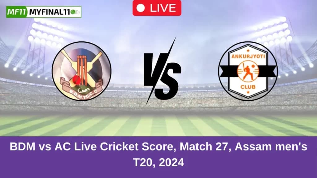 BDM vs AC Live Score: Scorecard, Ball by Ball Commentary – Match 27, Assam men’s T20 2024
