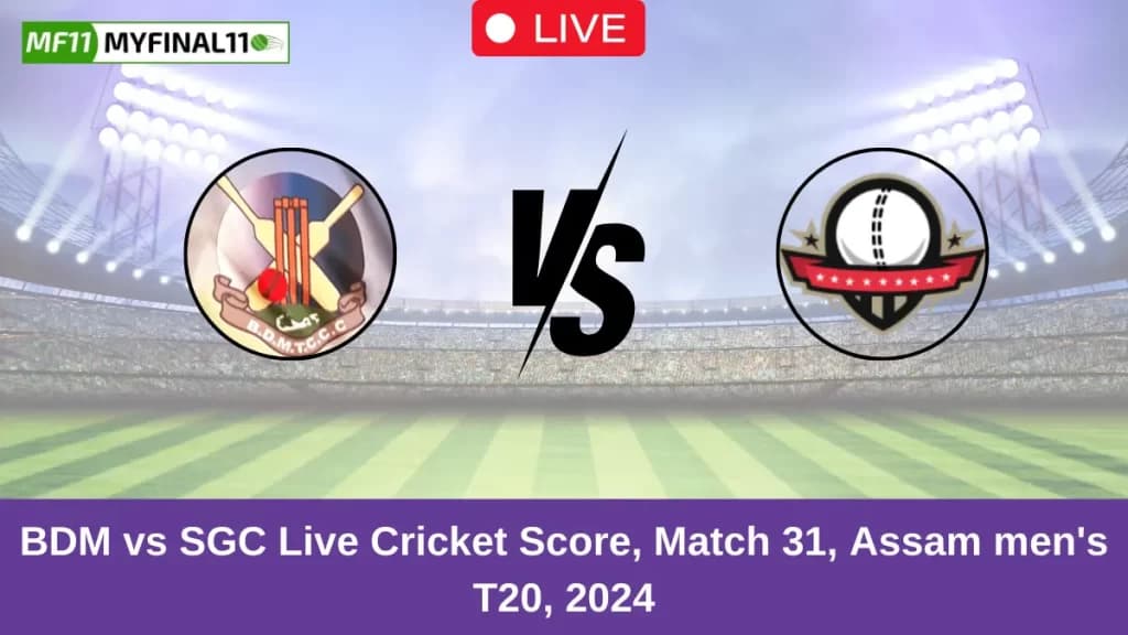 BDM vs SGC Live Score: Scorecard, Ball by Ball Commentary – Match 31, Assam Men’s T20 Trophy 2024