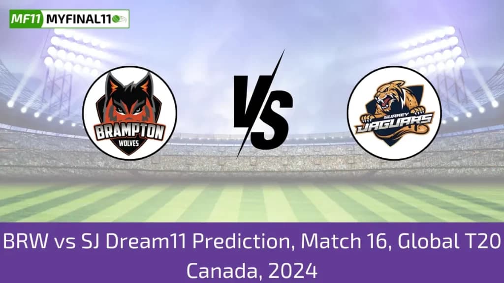BRW vs SJ Dream11 Prediction Today: 16th Match, Pitch Report, & Player Stats Global T20 Canada, 2024