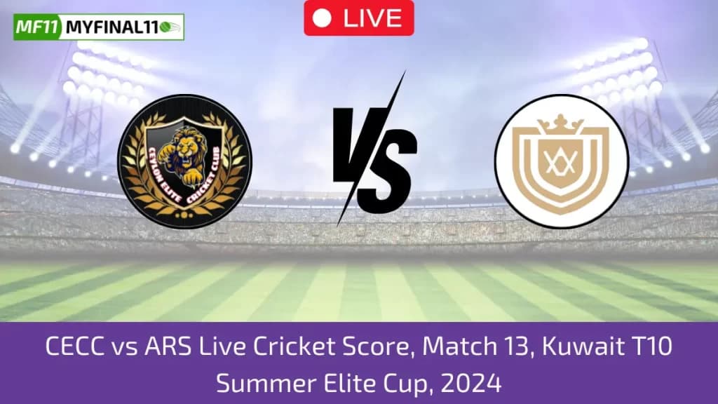 CECC vs ARS Live Score: Scorecard, Ball by Ball Commentary – Match 13, Kuwait T10 Elite Cup 2024
