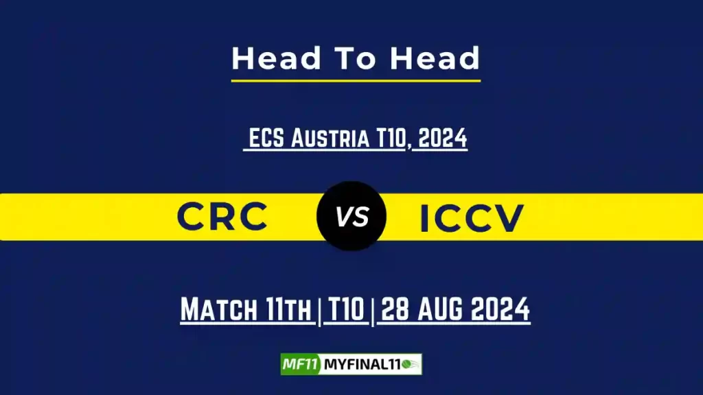 CRC vs ICCV Player Battle, Head to Head Team Stats, Team Record – ECS T10 Austria 2024