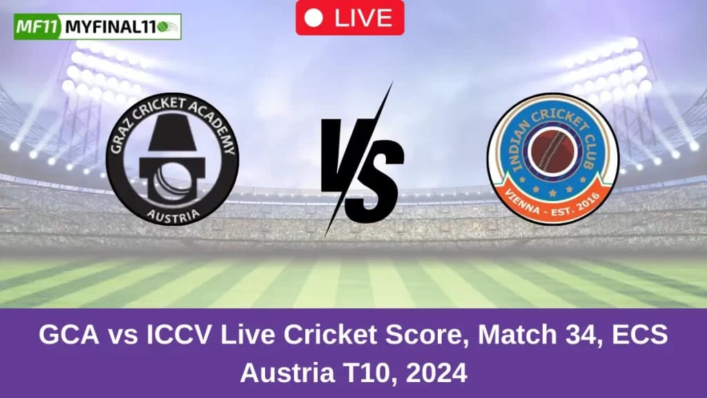 GCA vs ICCV Live Score: Scorecard, Ball by Ball Commentary – Match 34, ECS Austria T10 2024