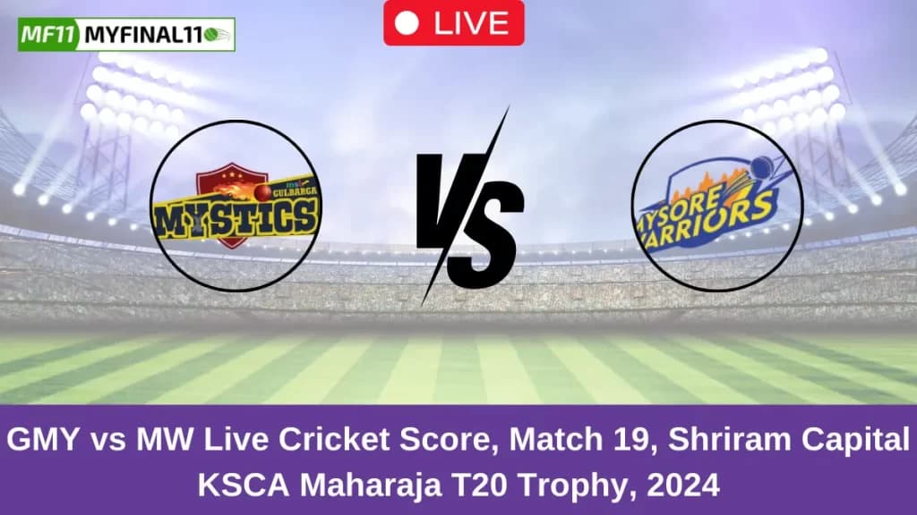 GMY vs MW Live Score: Scorecard, Ball by Ball Commentary – Match 19, Maharaja T20 Trophy