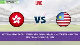 HK vs MAS Live Score: Scorecard, Ball by Ball Commentary – Match 6, Malaysia T20I Tri-nations Cup, 2024