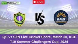 IQS vs SZN Live Score: Scorecard, Ball by Ball Commentary – Match 30, KCC T10 Summer Challengers Cup