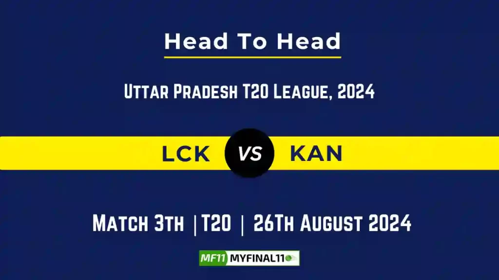 LCK vs KAN Player Battle, Head to Head Team Stats, Team Record – Uttar Pradesh T20 League, 2024