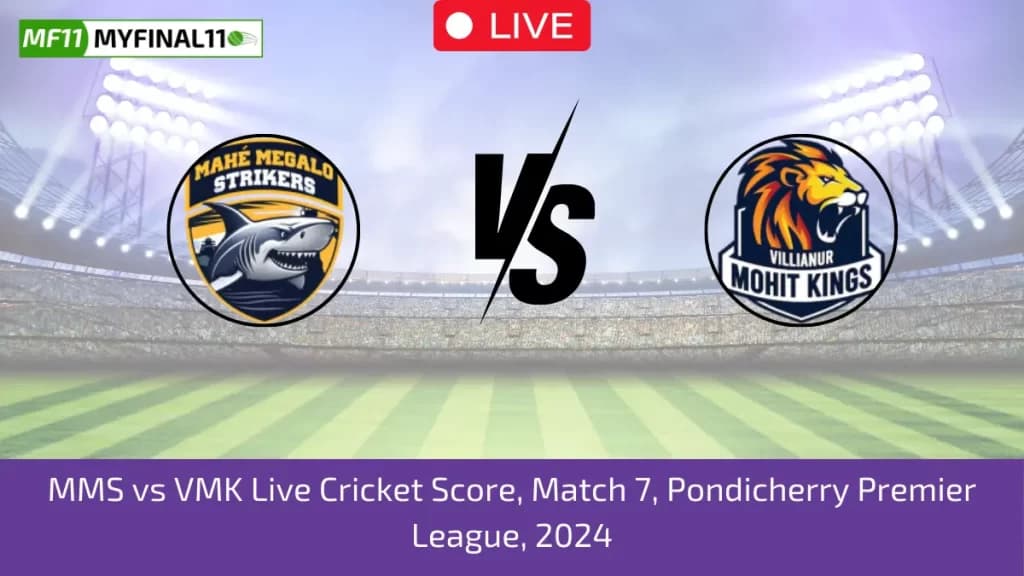 MMS vs VMK Live Score: Scorecard, Ball by Ball Commentary – Match 7, Pondicherry Premier League 2024
