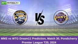 MMS vs WTG Dream11 Prediction Today: Match 30 Pitch Report & Stats – Pondicherry Premier League 2024