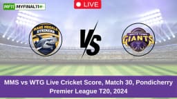 MMS vs WTG Live Score: Scorecard, Commentary – Match 30, Pondicherry Premier League