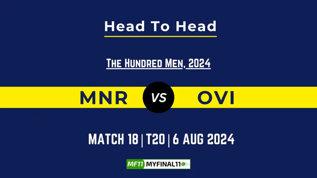 MNR vs OVI Player Battle, Head to Head Team Stats, Player Record – The Hundred Men, 2024