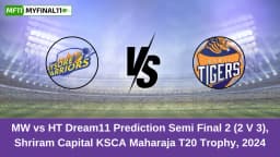 MW vs HT Dream11 Prediction Today: Semi Final 2 Pitch Report, and Player Stats Maharaja T20 Trophy-31st Aug