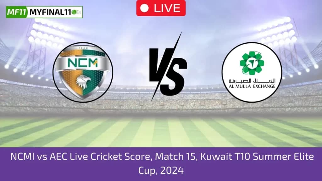 NCMI vs AEC Live Score: Scorecard, Ball by Ball Commentary – Match 15, Kuwait T10 Elite Cup