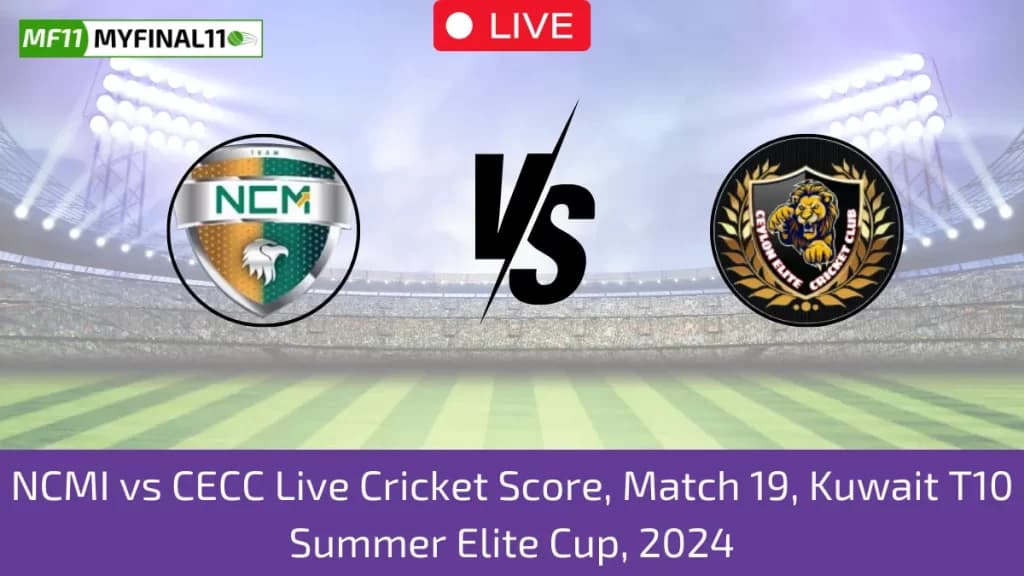 NCMI vs CECC Live Score: Scorecard, Ball by Ball Commentary – Match 19, Kuwait T10 Summer Elite Cup