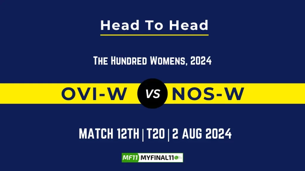 OVI-W vs NOS-W Player Battle, Head to Head Team Stats, Player Record – The Hundred Womens, 2024