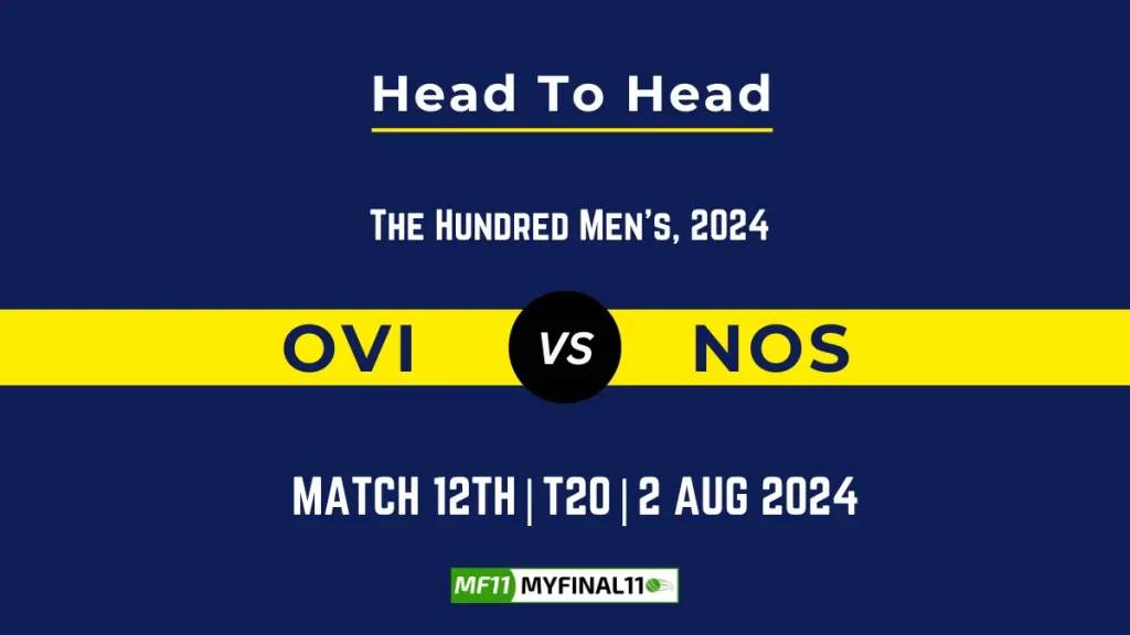 OVI vs NOS Player Battle, Head to Head Team Stats, Player Record – The Hundred Men, 2024