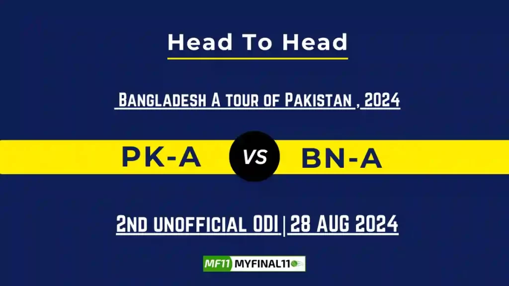PK-A vs BN-A Player Battle, Head to Head Team Stats, Team Record – Pakistan A vs Bangladesh A ODI 2024