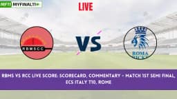 RBMS vs RCC Live Score: Scorecard, Ball by Ball Commentary – 1st Semi-Final, ECS Italy T10, Rome 2024