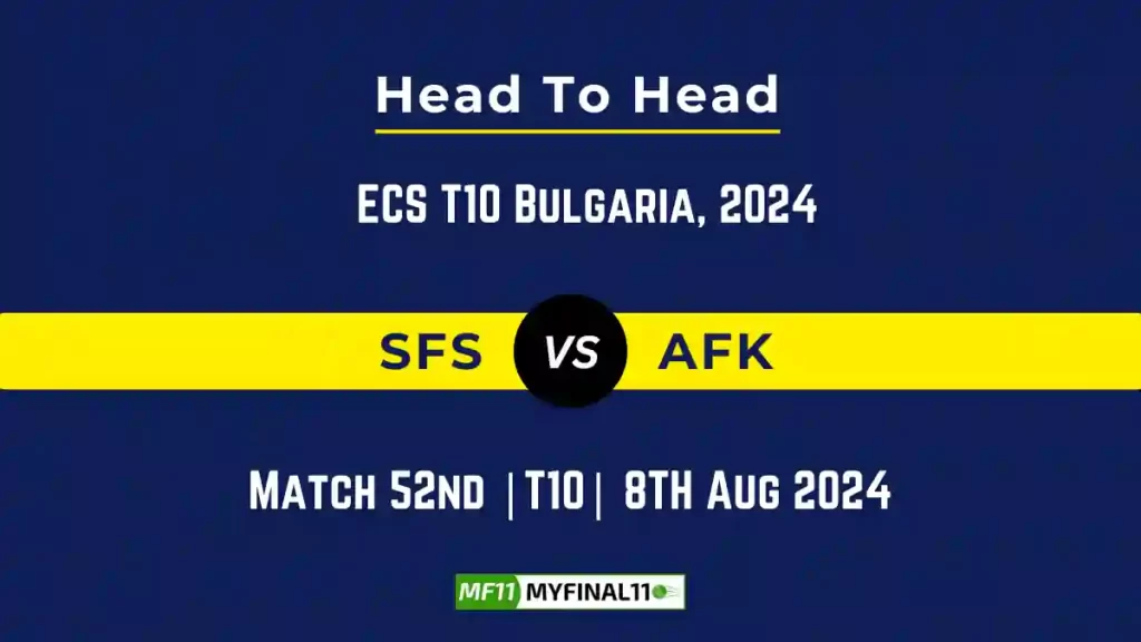 SFS vs AFK Player Battle, Head to Head Team Stats, Player Record – ECS T10 Bulgaria, 2024