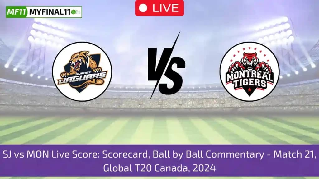SJ vs MON Live Score: Scorecard, Ball by Ball Commentary – Match 21, Global T20 Canada, 2024