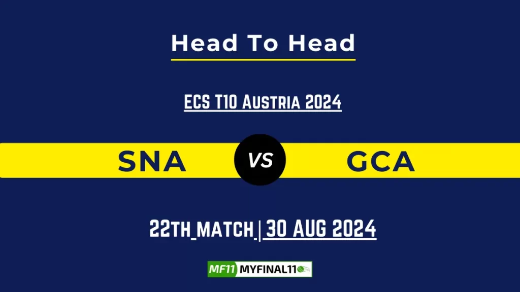 SNA vs GCA Player Battle, Head to Head Team Stats, Team Record – ECS T10 Austria 2024