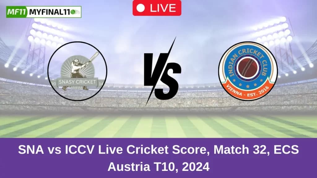 SNA vs ICCV Live Score: Scorecard, Ball by Ball Commentary – Match 32, ECS T10 Austria 2024