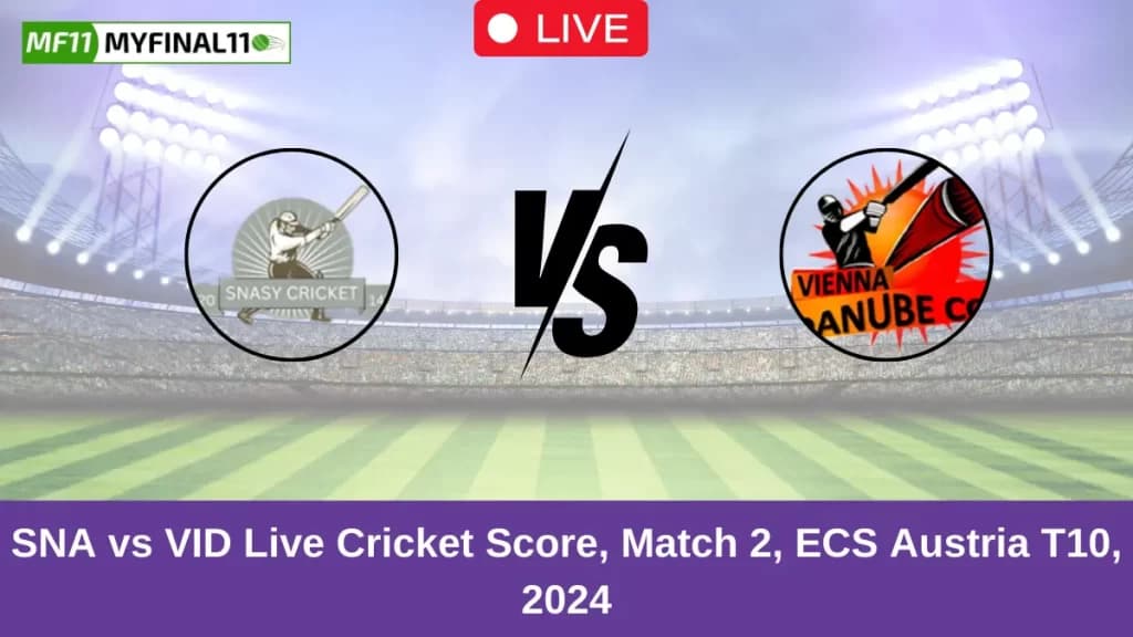 SNA vs VID Live Score: Scorecard, Ball by Ball Commentary – Match 2, ECS T10 Austria